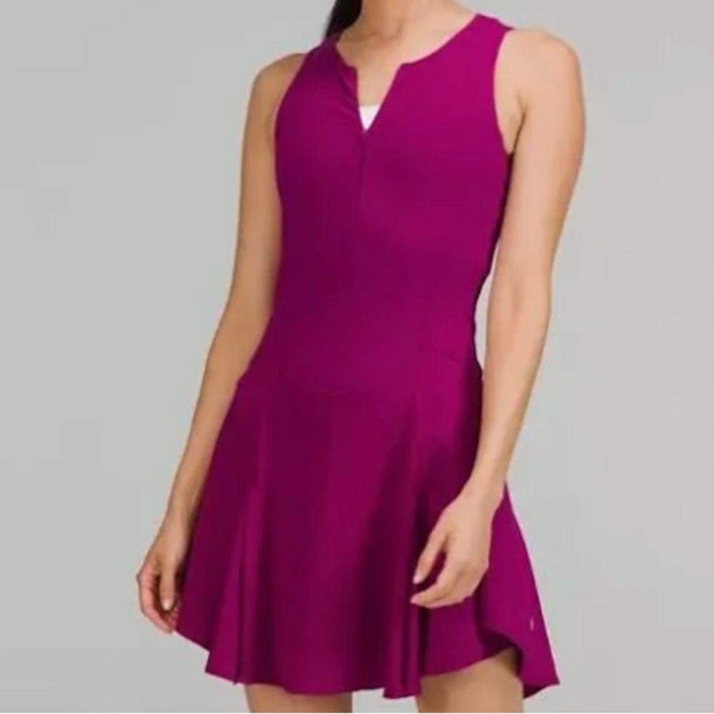 Lululemon Everlux Short-lined Tennis Dress, Magenta Pink, Size 8